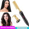 Hot Comb Straightener for Wigs Heating Comb Straightening Brush Electric Flat Iron Straightener Comb Hair Curler Styling Tools