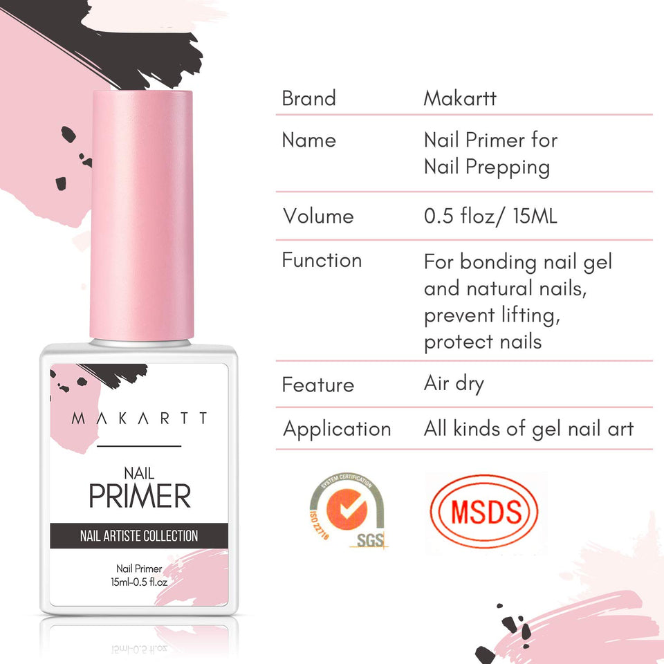 Makartt Nail Dehydrator and Nail Primer Bonder for Nail Prepping,  Superior Bonding Primer for Gel Nail Polish