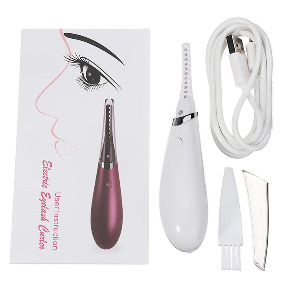 Electric Eyelash Curler USB Rechargeable Electric Heated Eyelash Long-Lasting Electric Ironing Eyelash Curler Makeup Curling