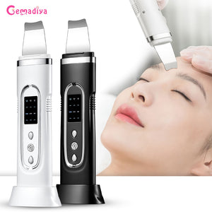 Ultrasonic Skin Scrubber Electric Facial Cleansing Pore Deep Cleaner Acne Blackhead Remover Peeling Shovel Device Beauty Machine