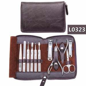 Manicure Set, FAMILIFE Professional Manicure Kit Nail Clippers Set 11 in 1 Stainless Steel Pedicure Tools Kit Grooming Kit